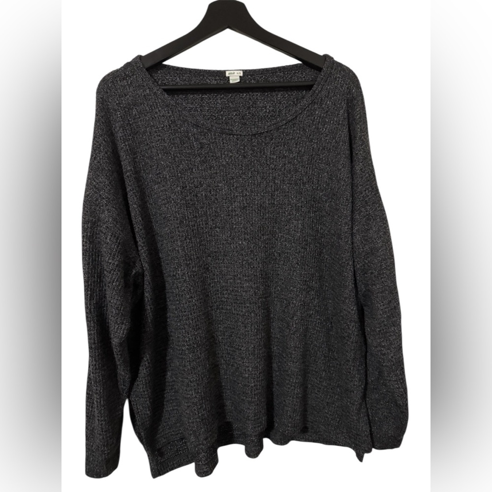 Aerie Charcoal Crew Neck Sweater Size XL
